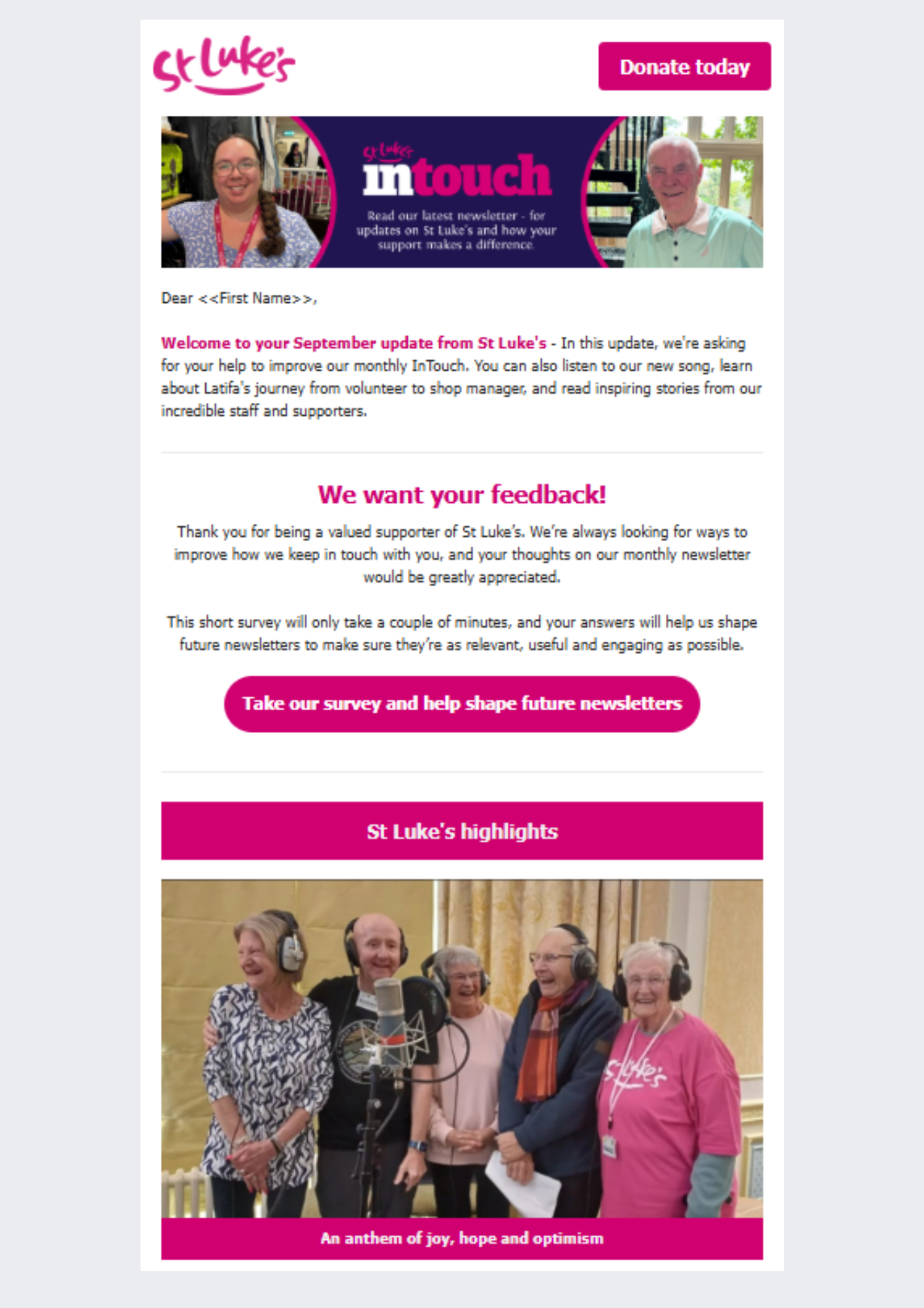 St Luke's In Touch - September