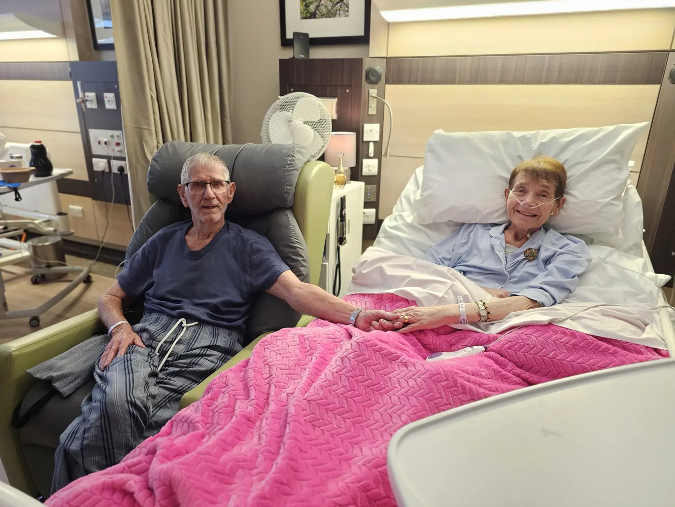 Valda and Trevor Waterfield - Pictured at St Luke's Hospice In Patient Centre