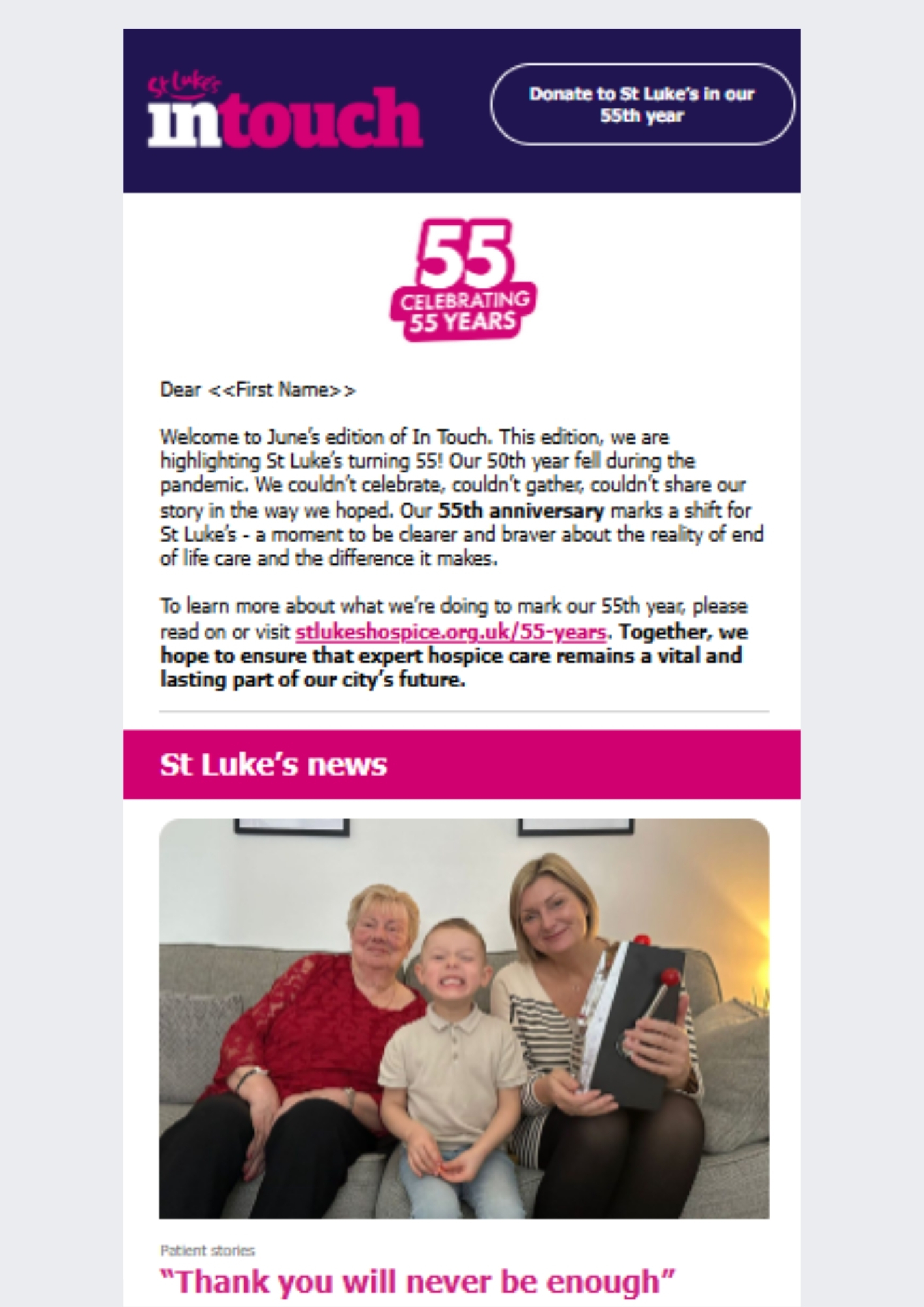 St Luke's InTouch Newsletter - June 2026