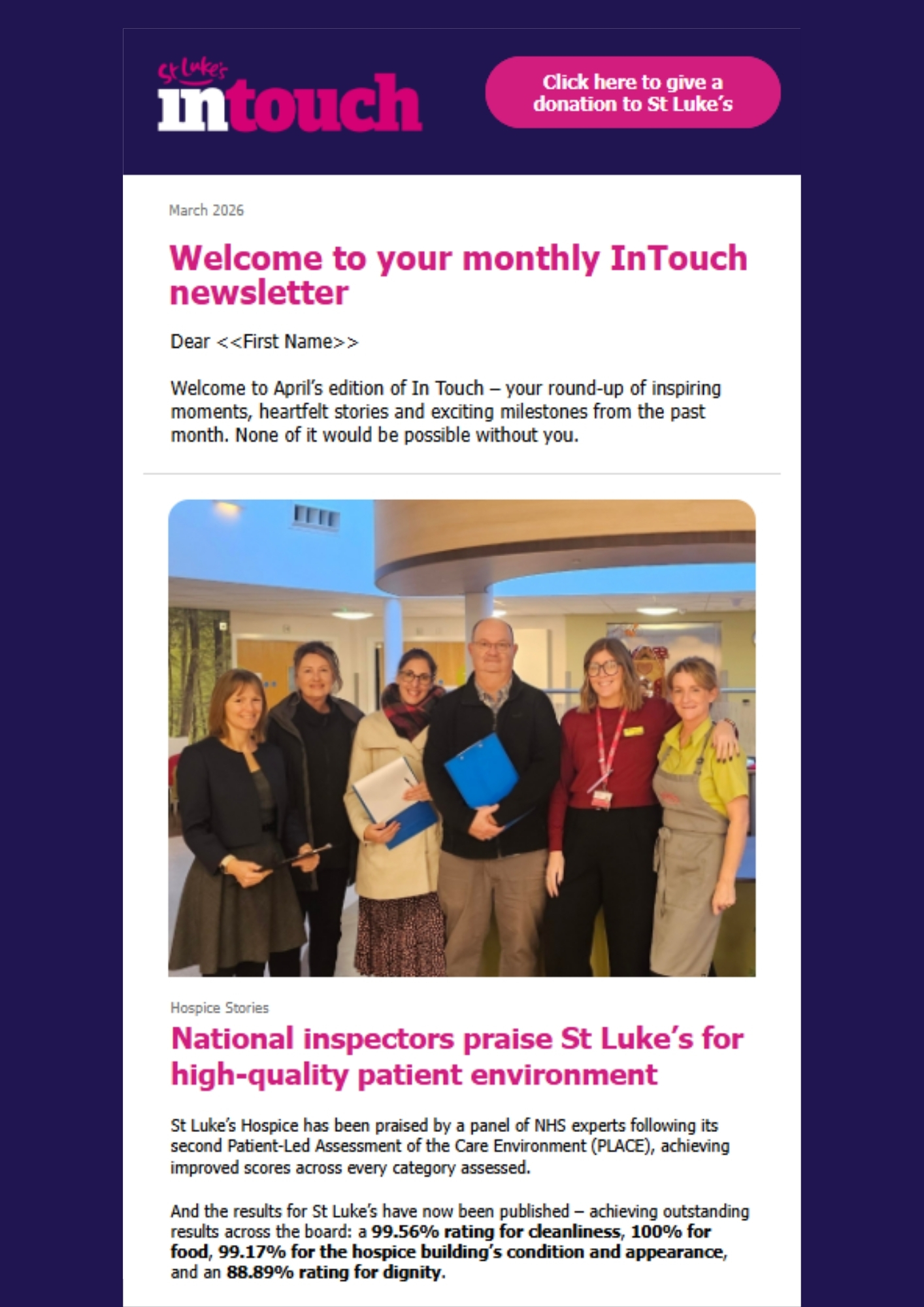St Luke's InTouch Newsletter - April 2026